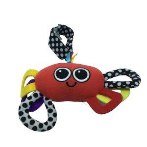 Sassy Infant Baby Toddler Crab Plush Noise Stuffed Animal Chime Jitter Toy 7"